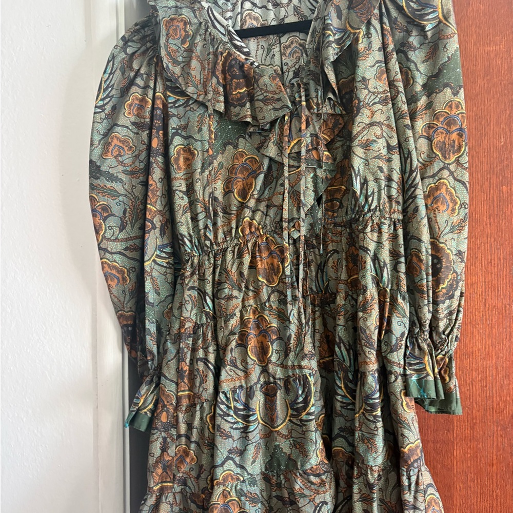 Ulla Johnson Multicolor Floral Long Sleeve Dress